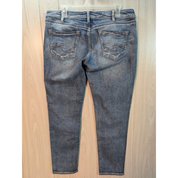 Silver Jeans Womens 30x27 Sam Boyfriend Distressed Stretch Blue Denim - Picture 3 of 10